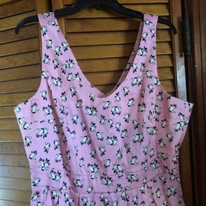 Pink French Bulldog Dress